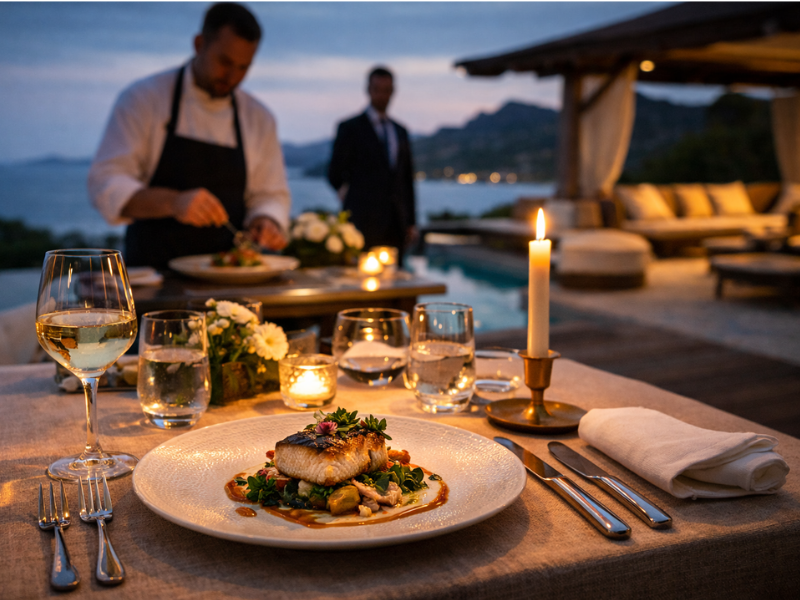 Chef privato in Sardegna: perché l’eleganza di una cena dipende dalla regia, non dallo spettacolo